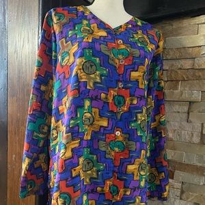 Colorful blouse size 16w